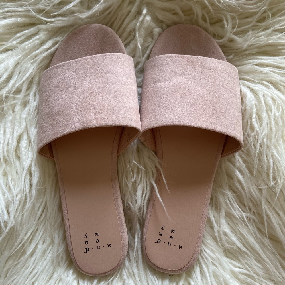 light pink slip ons